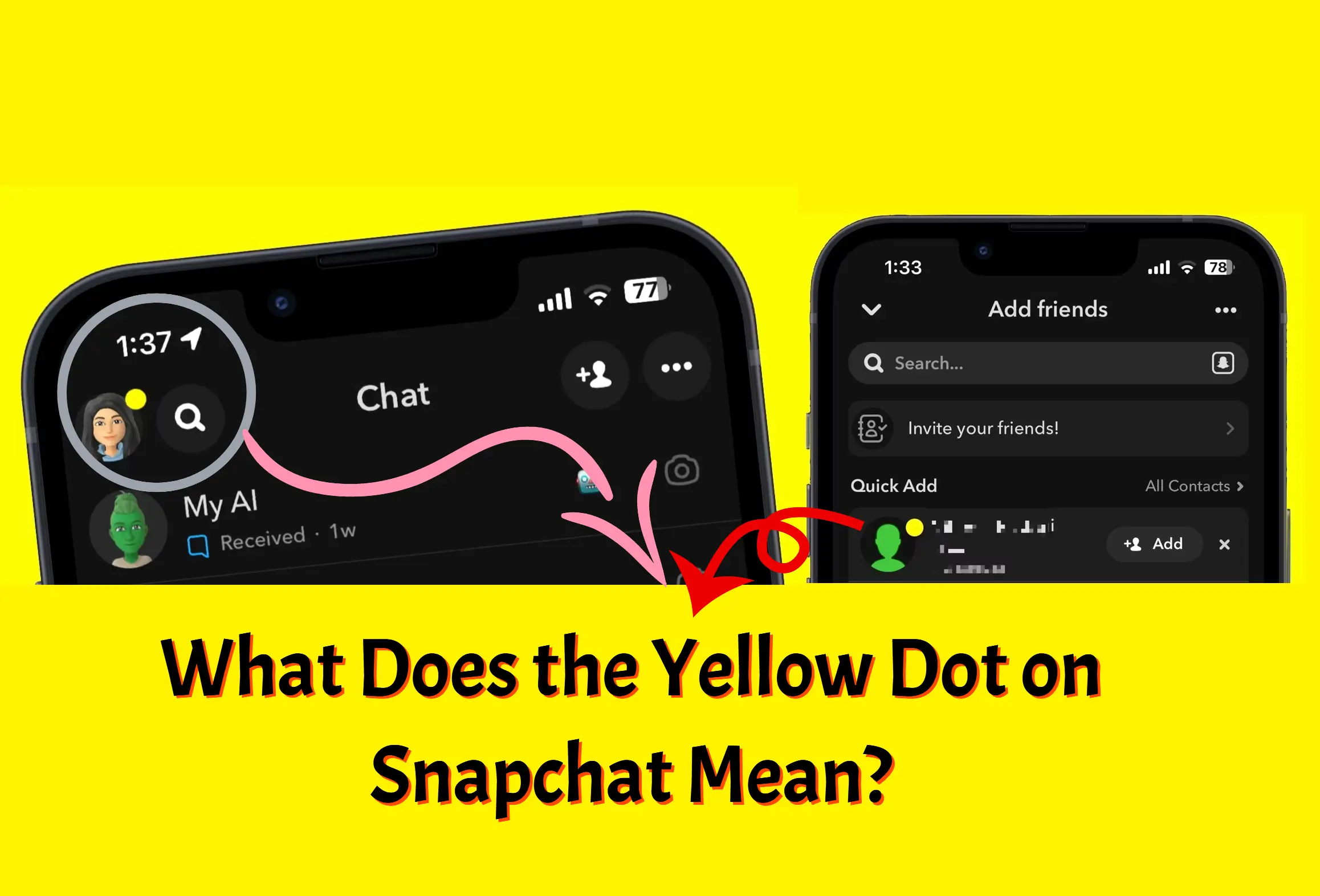 Yellow-dot-on-snapchat